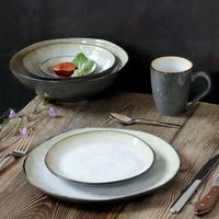 Assiette creuse Shadow NACRE 20,5cm - Visuel 1